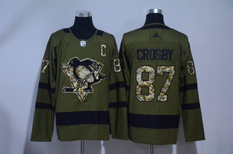 MEN 2017 NHL Pittsburgh Penguins #87 Crosby green Adidas Stitched Jersey->pittsburgh penguins->NHL Jersey
